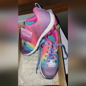 Girls Skech-Air skechers sneakers size 1 rainbow